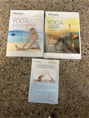 Element Yoga DVD Trio - White, Yellow, Light Blue Covers